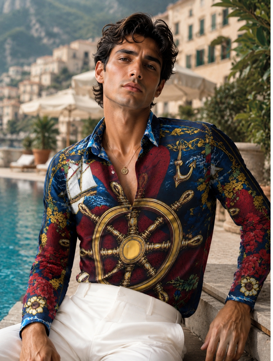 Shipwheel Printed Shirt