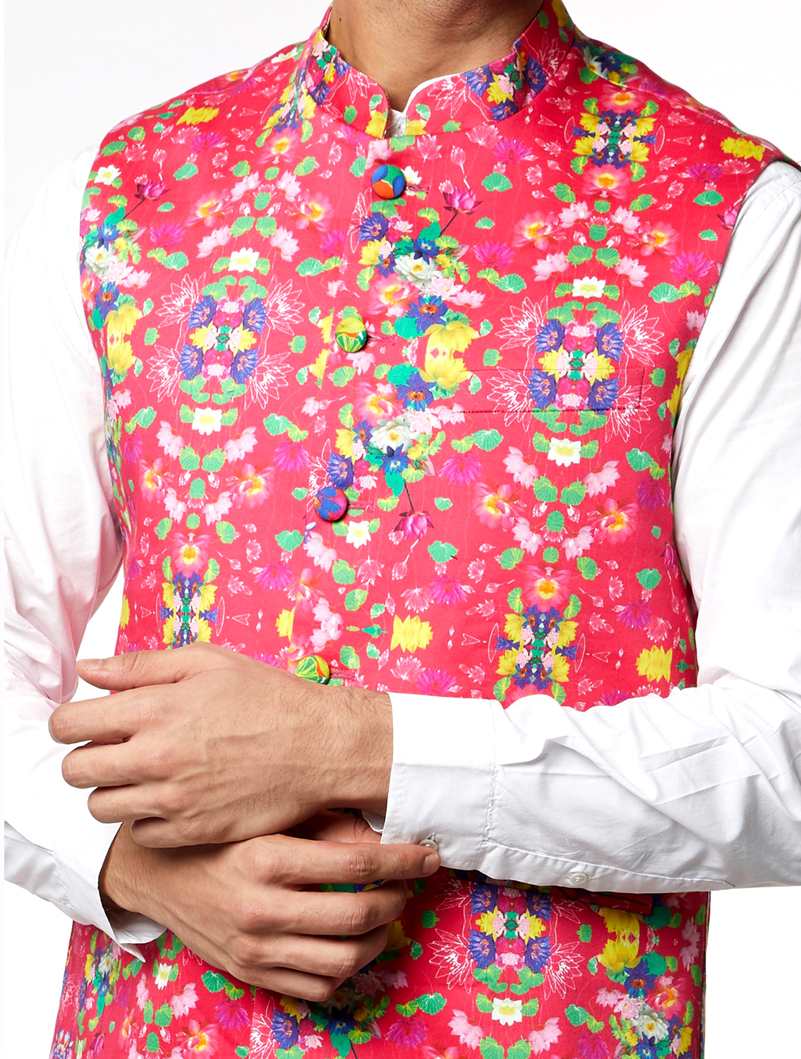 Phool Printed Waistcoat
