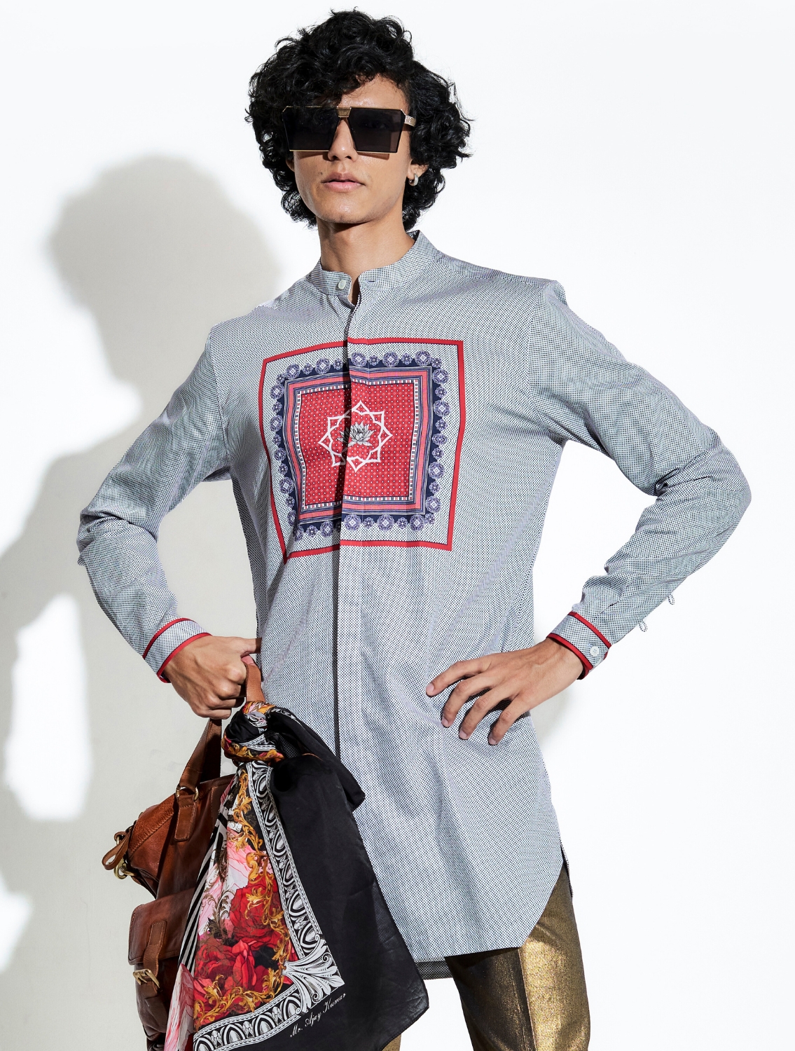 Lots Printed Satin Shirt