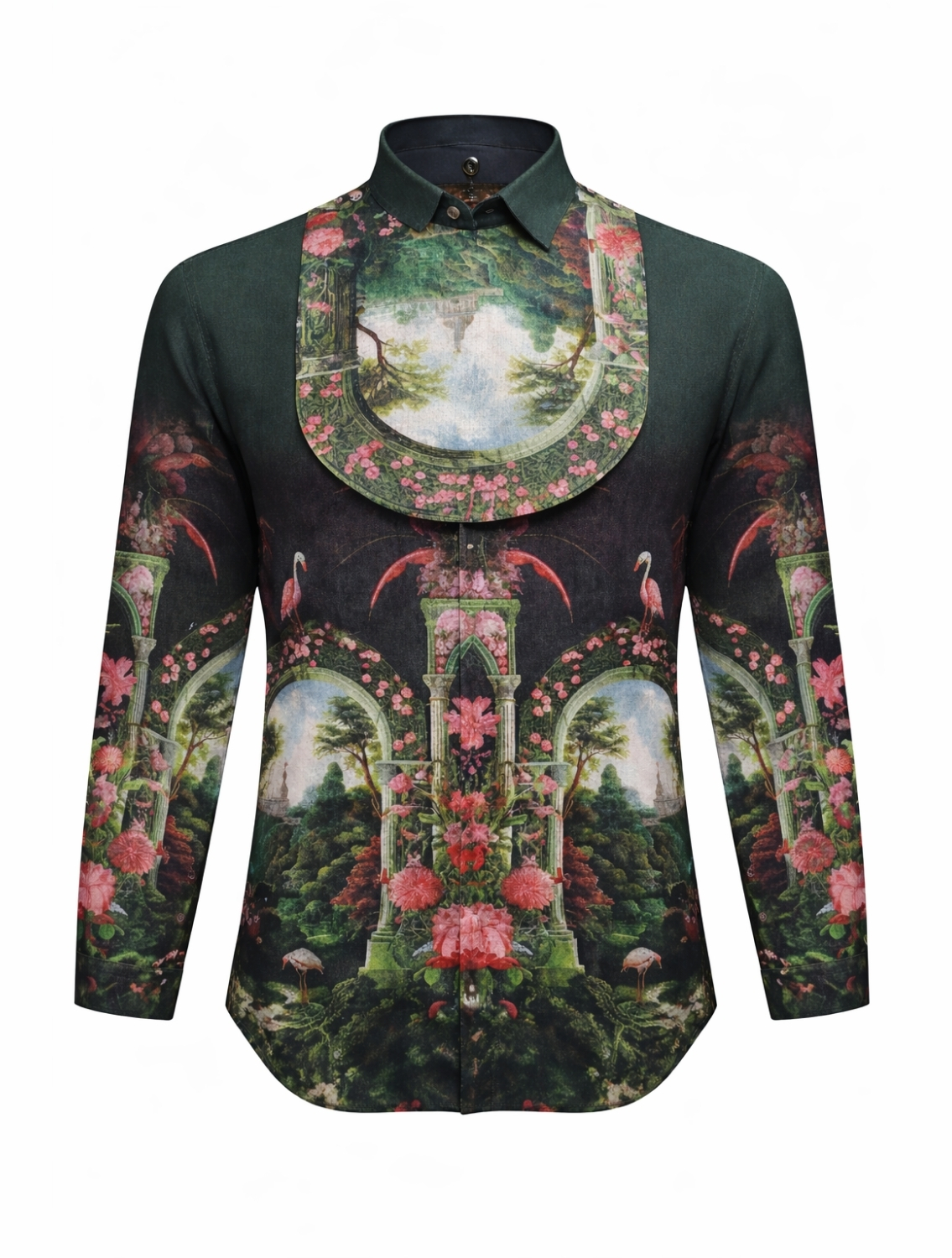 Sacred Linen Engineered Printed Shirt