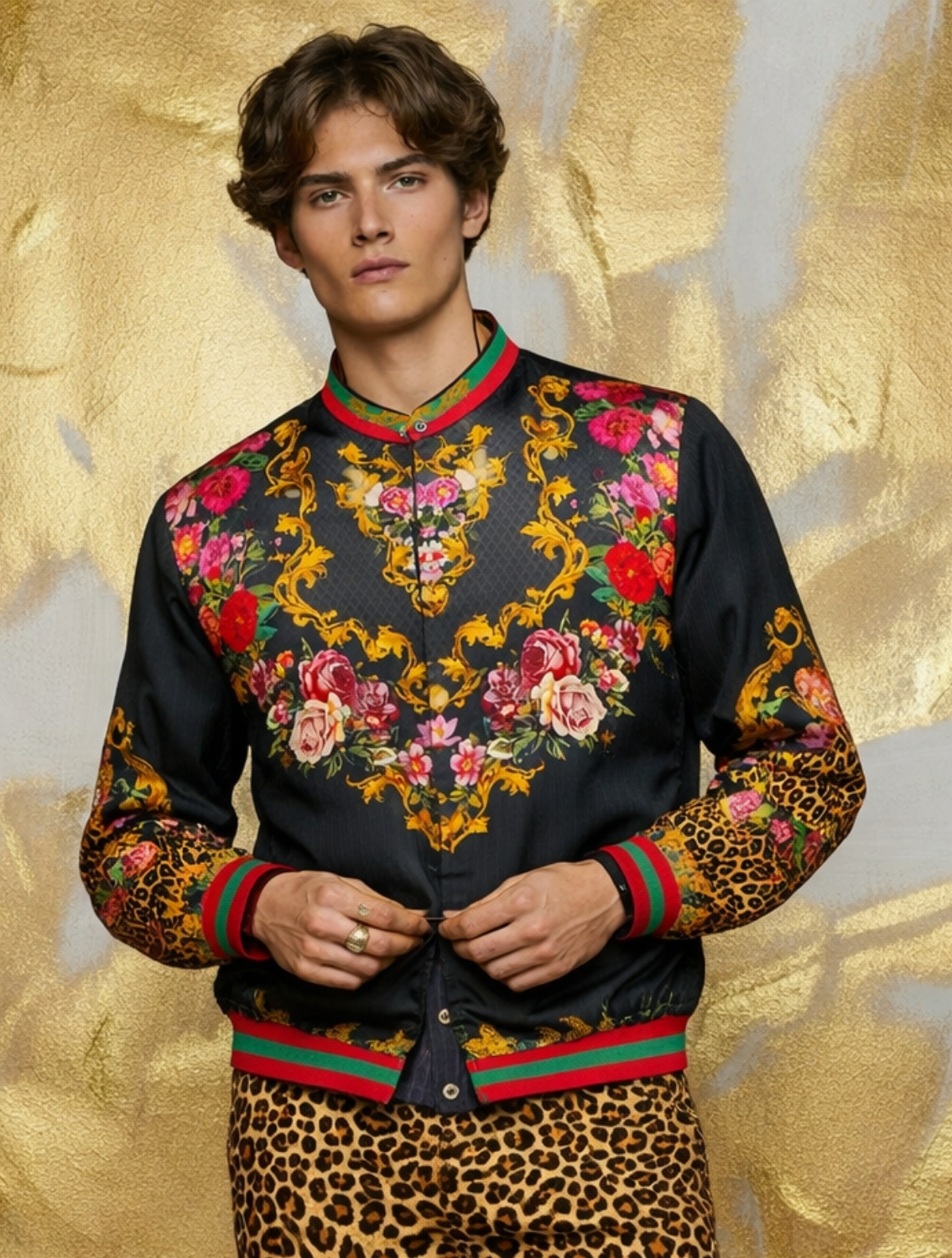 Samrat Black Engineered Printed Shirt