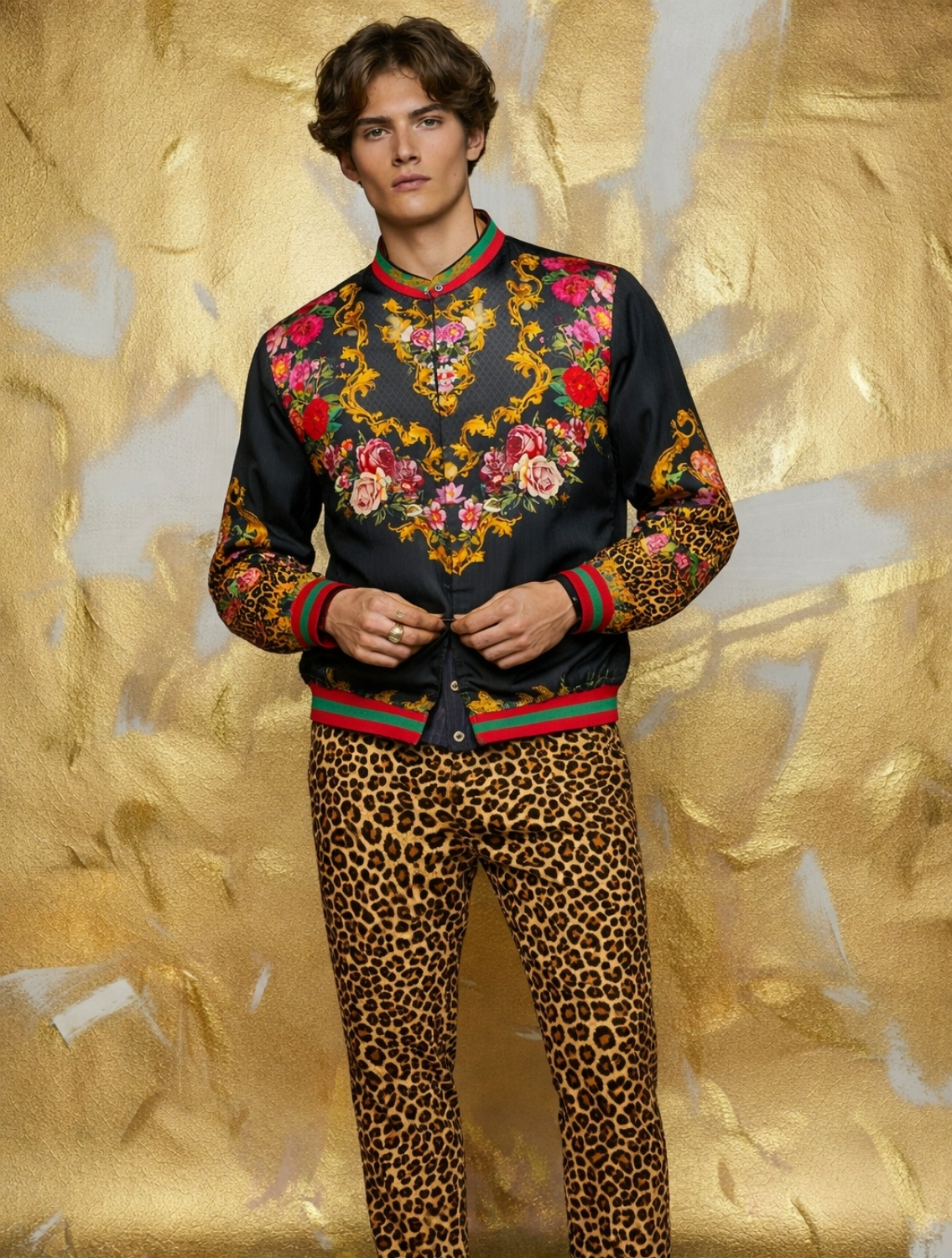 Samrat Black Engineered Printed Shirt