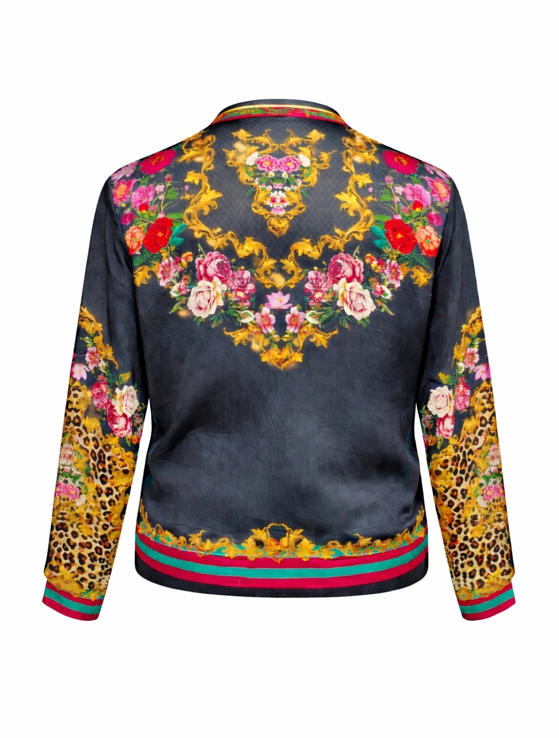Samrat Black Engineered Printed Shirt