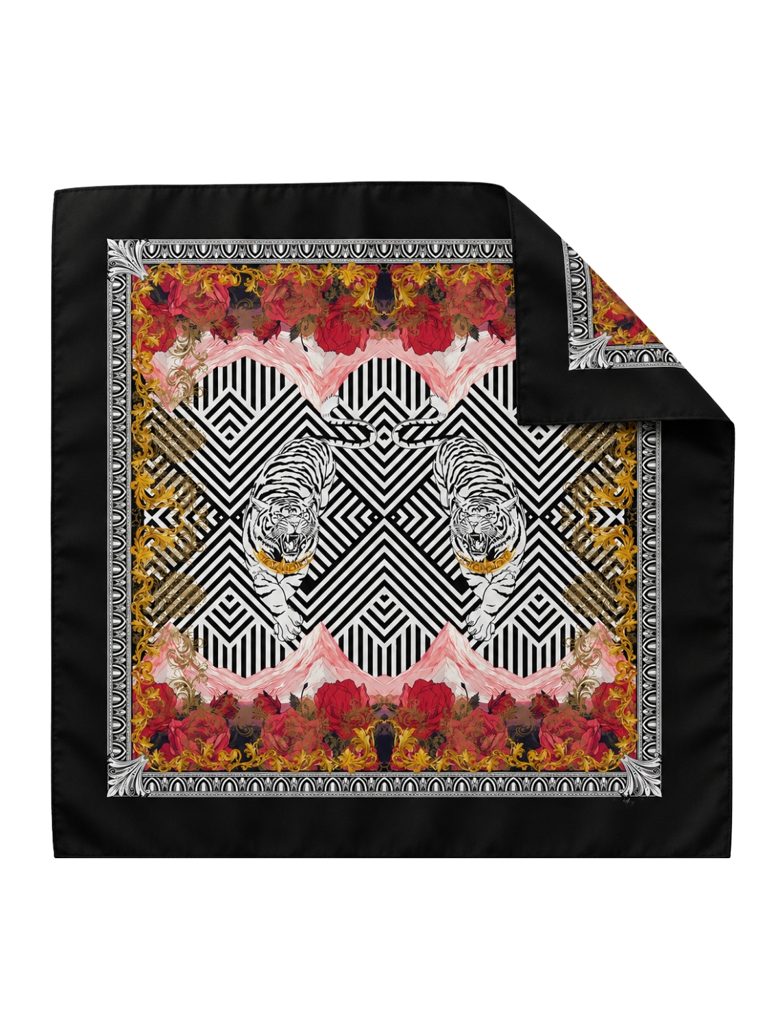 Dual Tiger Pocketsquare
