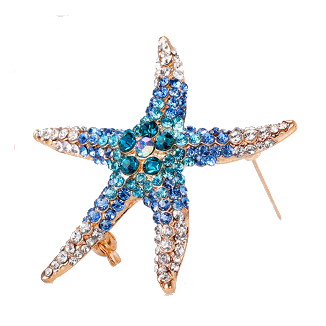 Blue Starfish Brooch