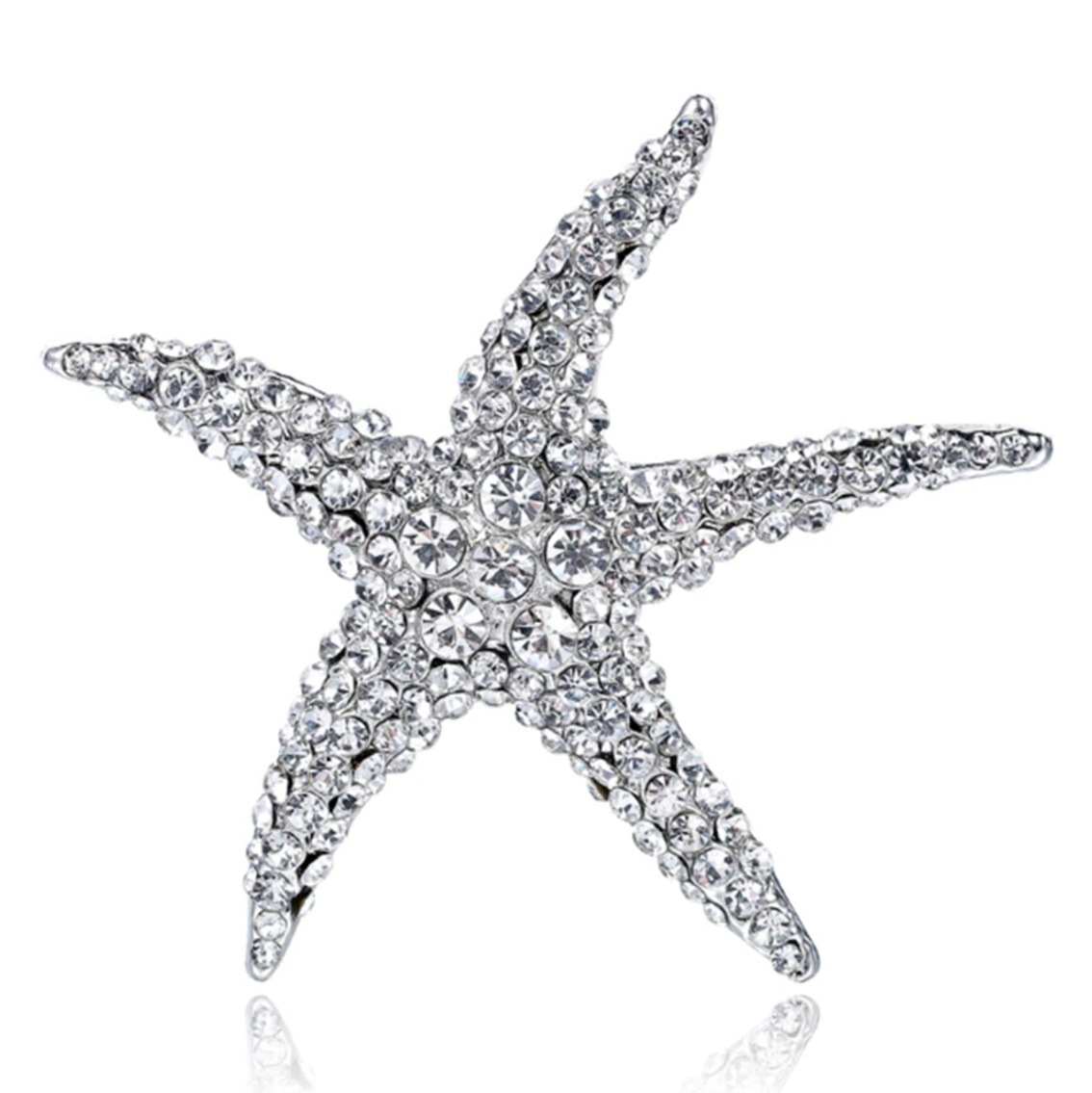 Silver Starfish Brooch
