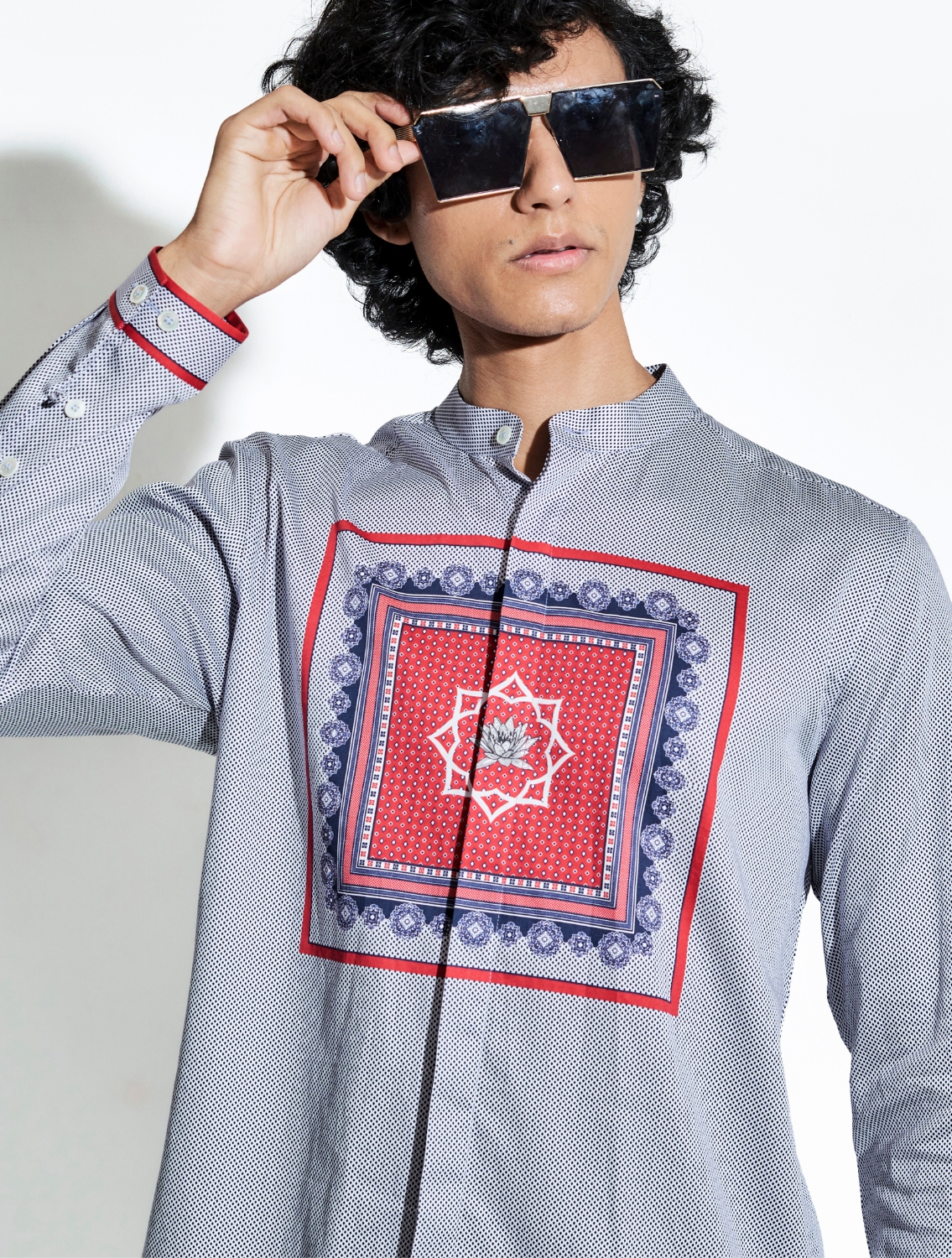 Lots Printed Satin Shirt