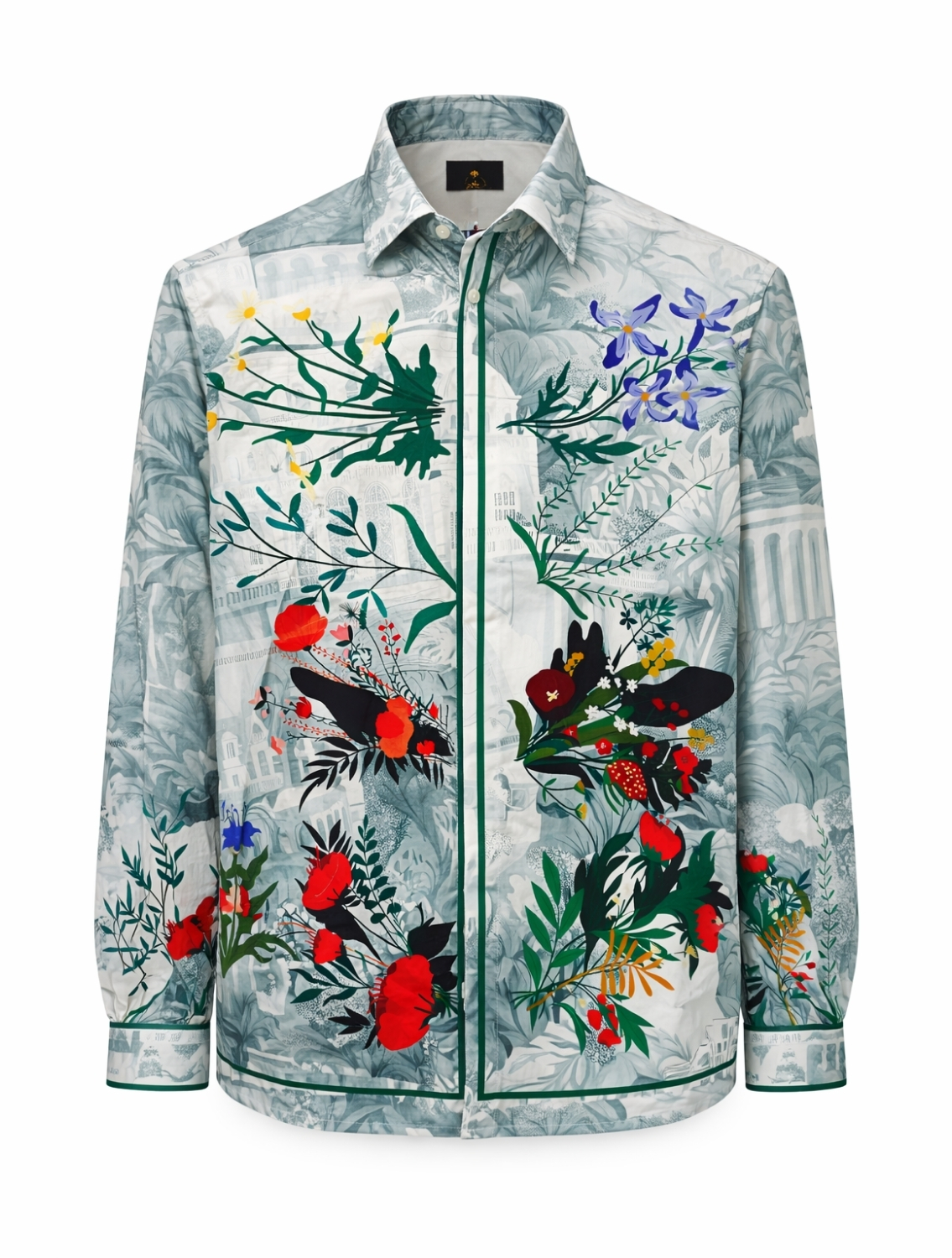 Obelisk Grey Printed Shirt