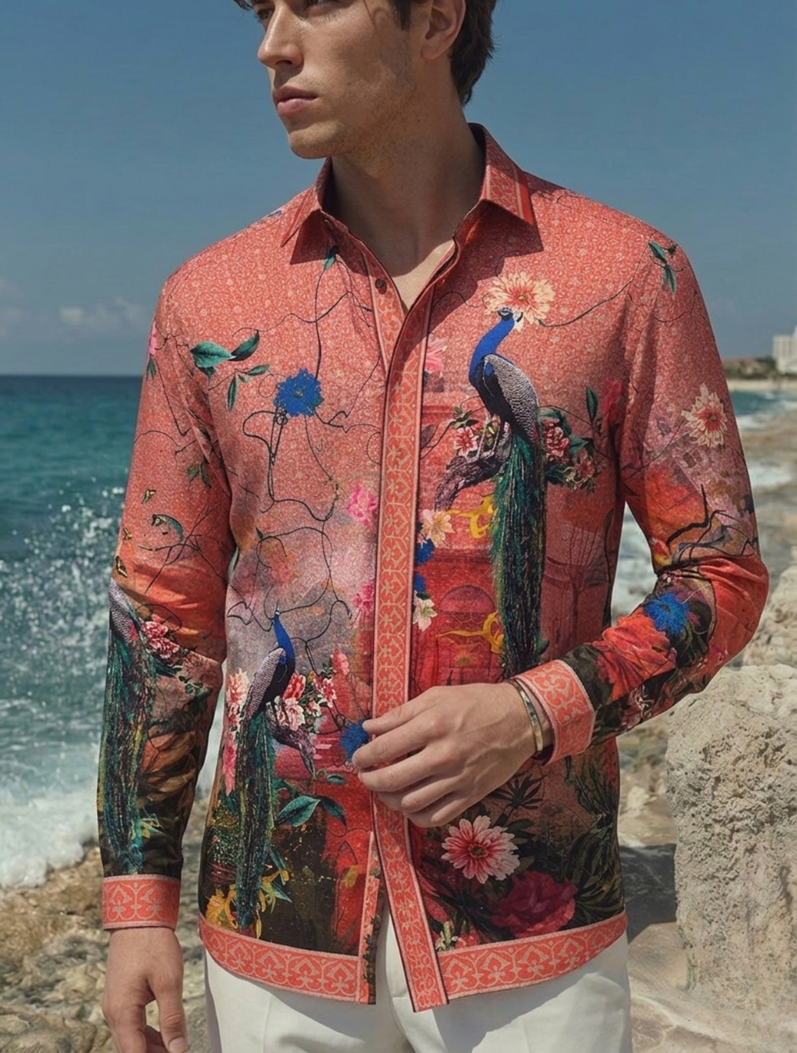 Riyaz Red Printed Shirt