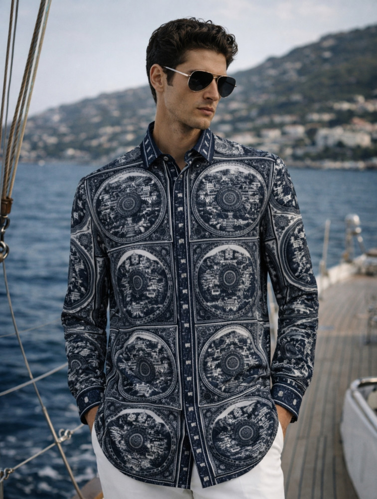 Image of Alekh Nautical Printed Shirt