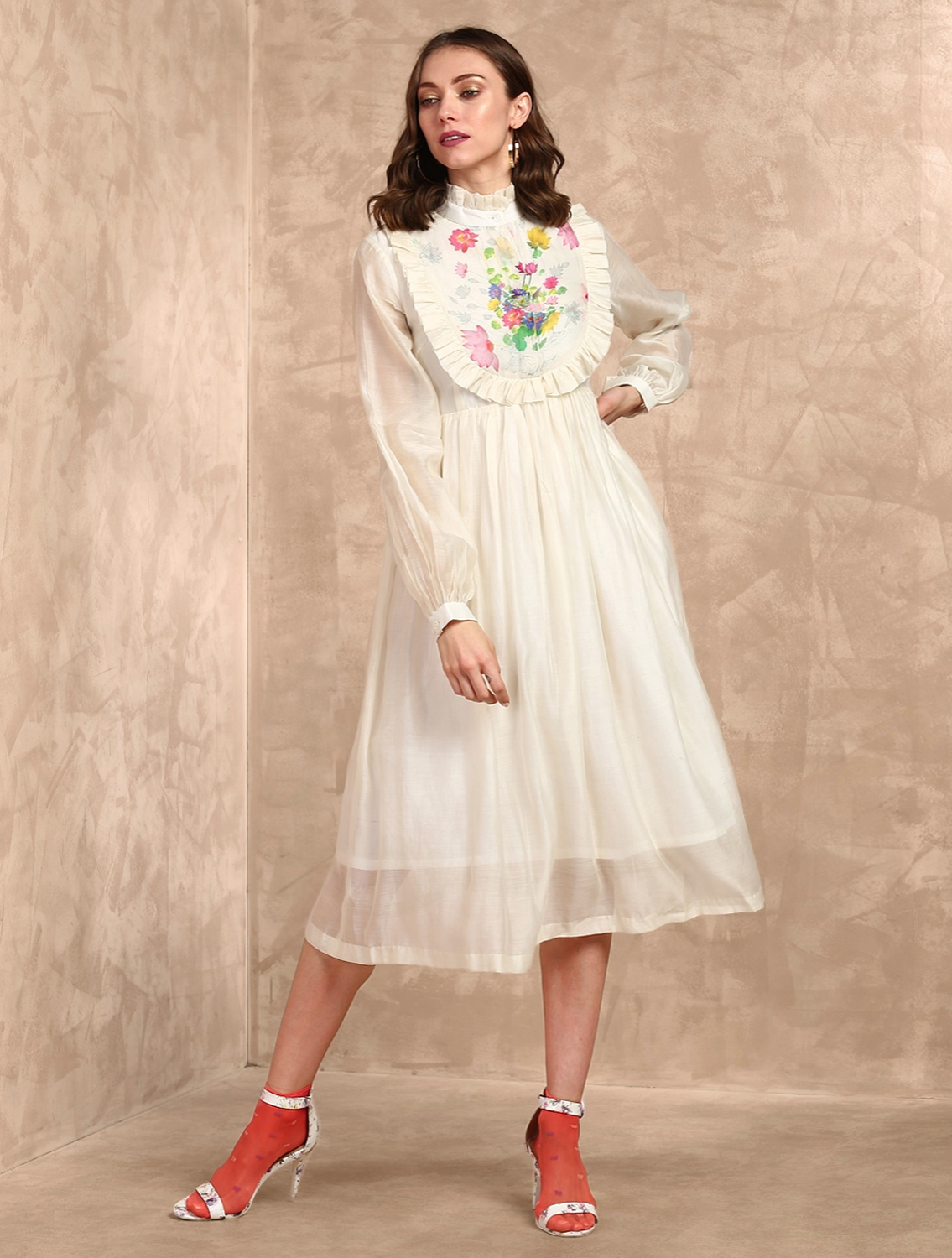 Alia Handloom Cotton Dress Front