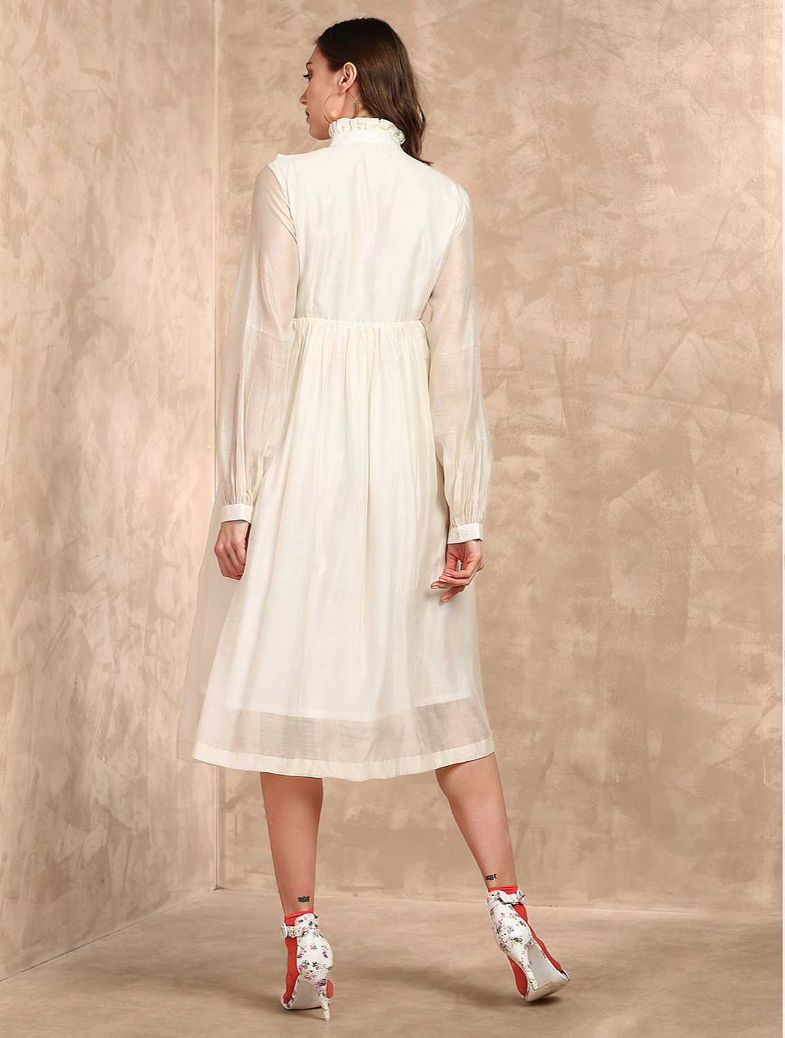 Alia Handloom Cotton Dress Back