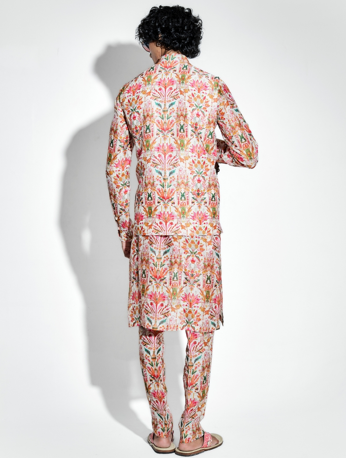 Taavare Printed Linen Waistcoat