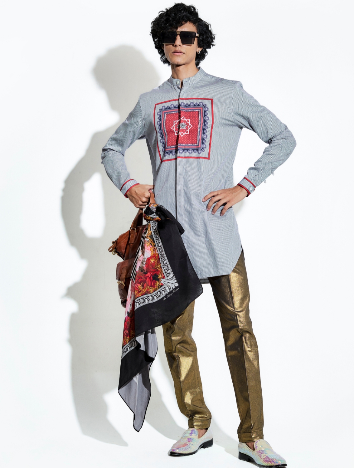 Lots Printed Satin Shirt
