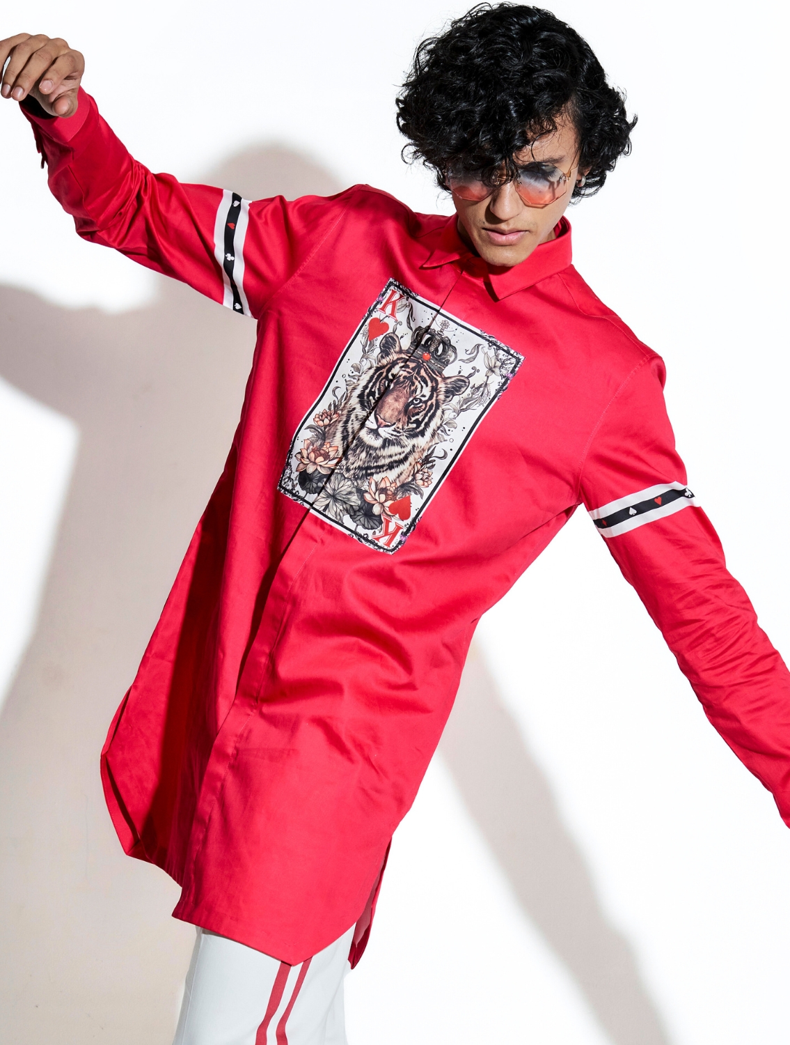 Red Taash Printed Shirt