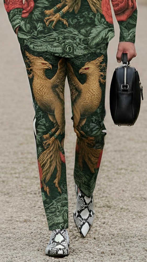 Image of Rising Phoenix Printed Trousers
