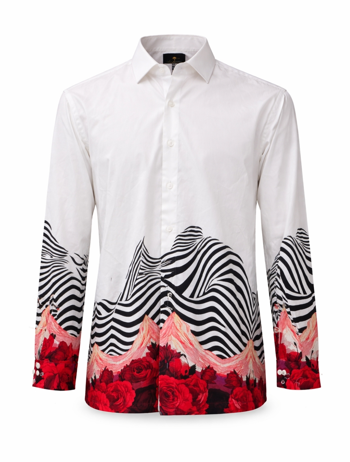 White Wave Printed Shirt