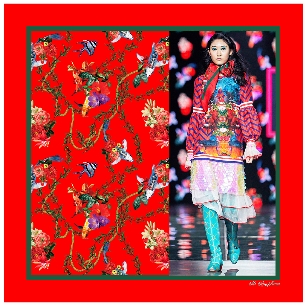 Avana Silk Scarf Model