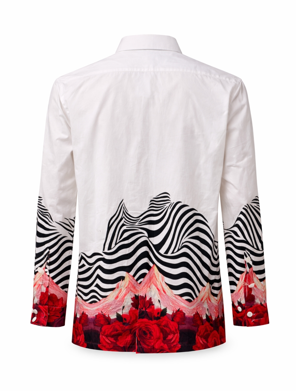 White Wave Printed Shirt