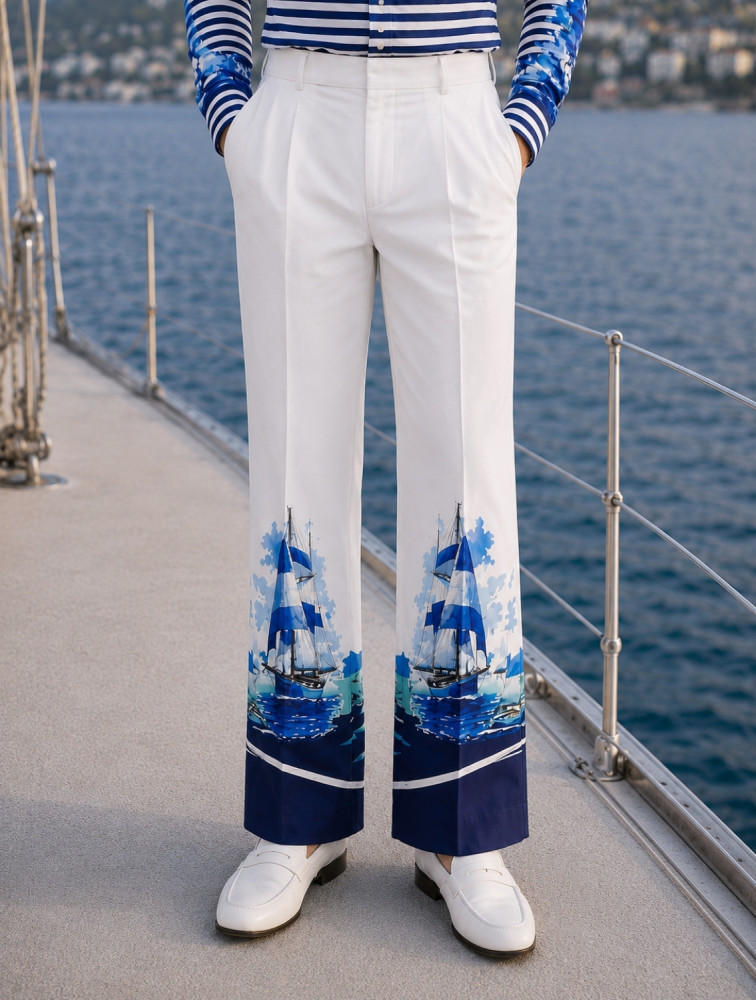 Image of Mariner Engineered Printed Trousers