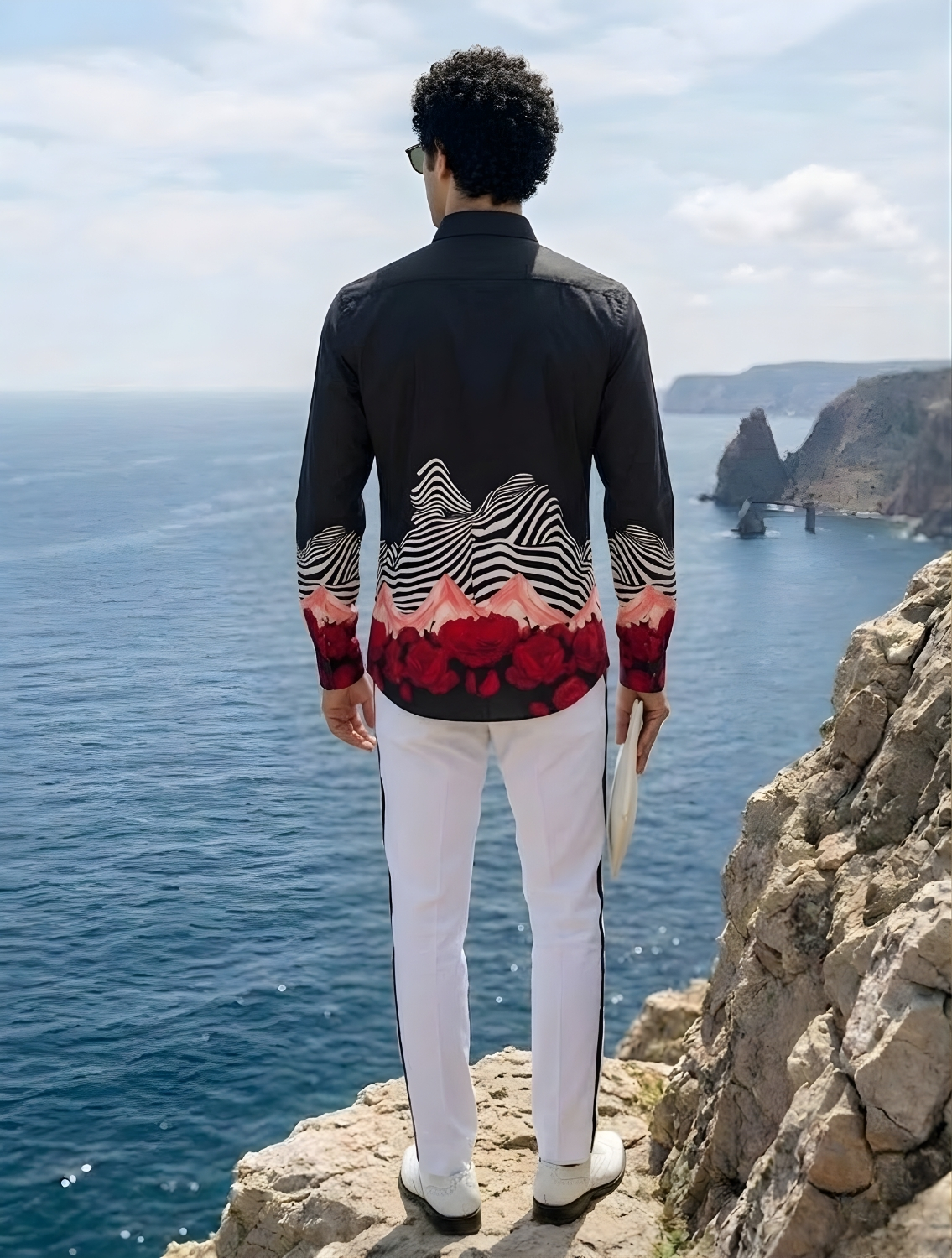 Black Wave Printed Shirt