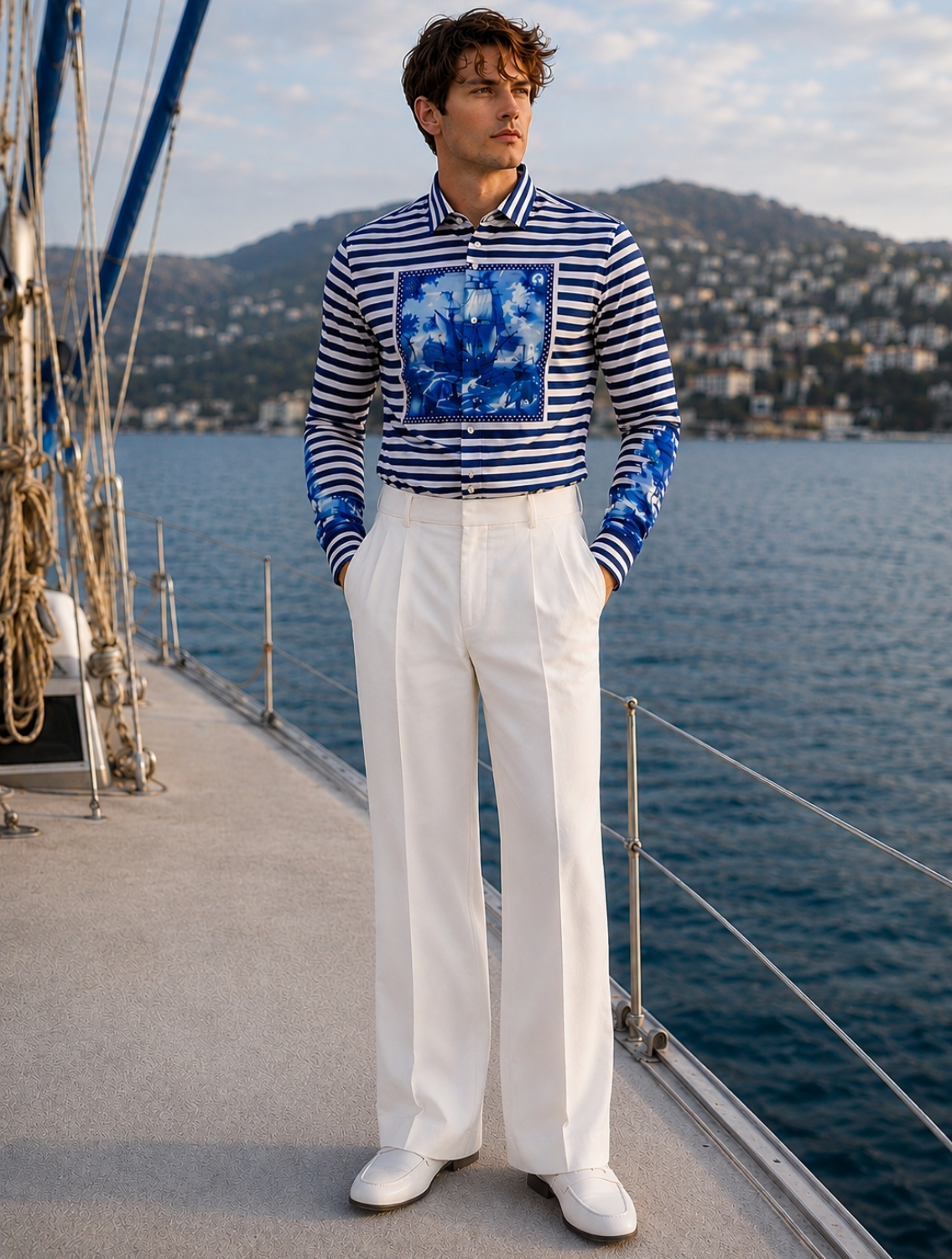 White Wide Legged Trousers