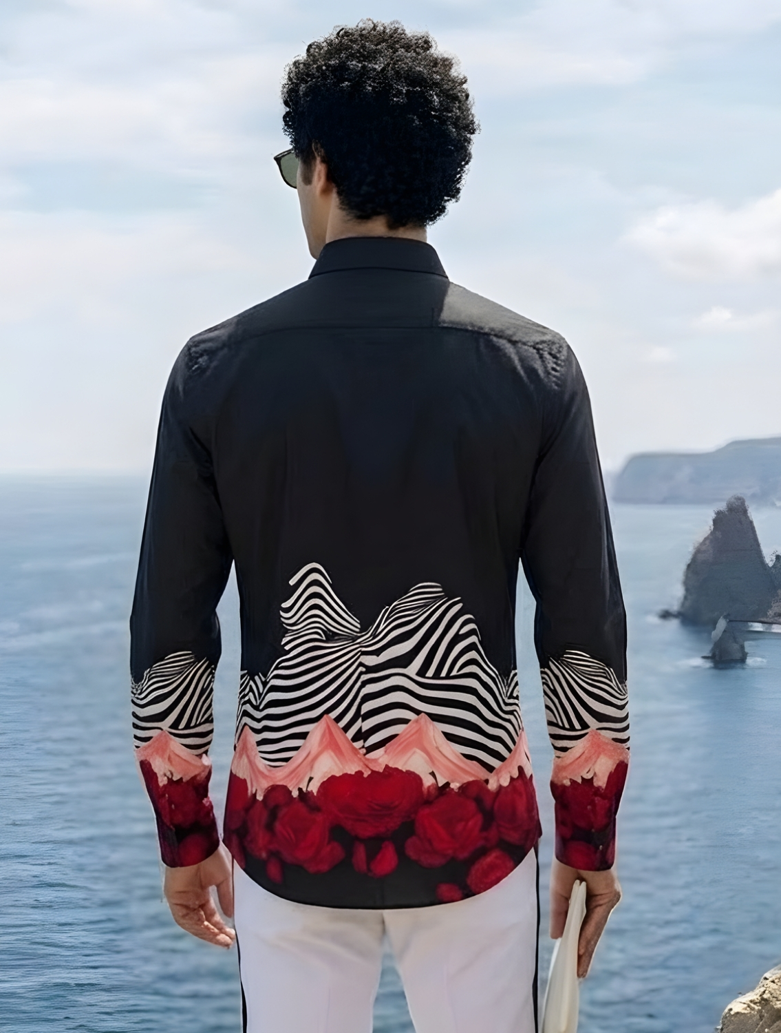 Black Wave Printed Shirt