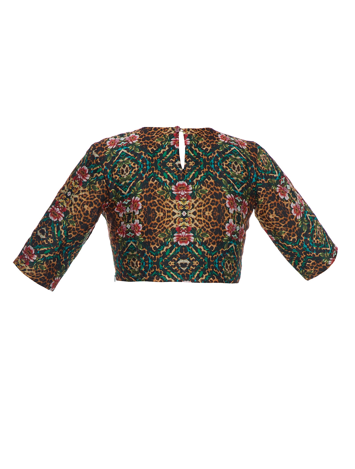 Azel Leopard Flora Print Blouse