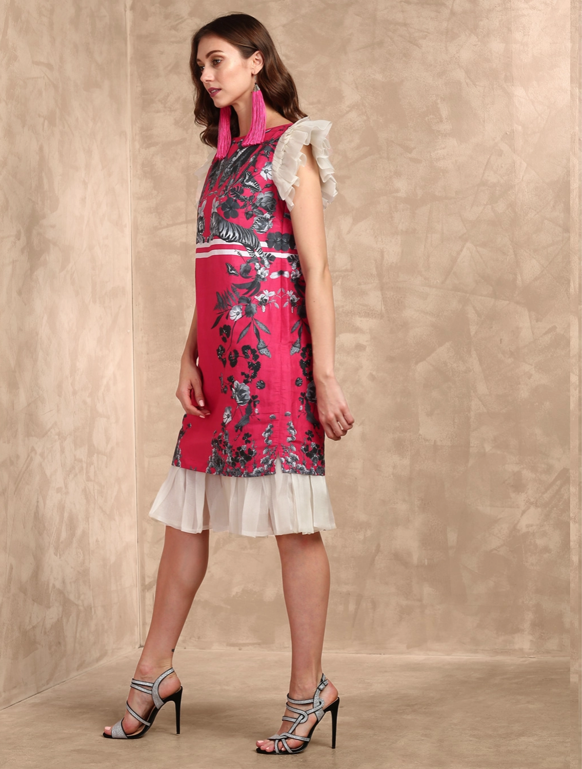 Shinsha Organza Ruffle Dress