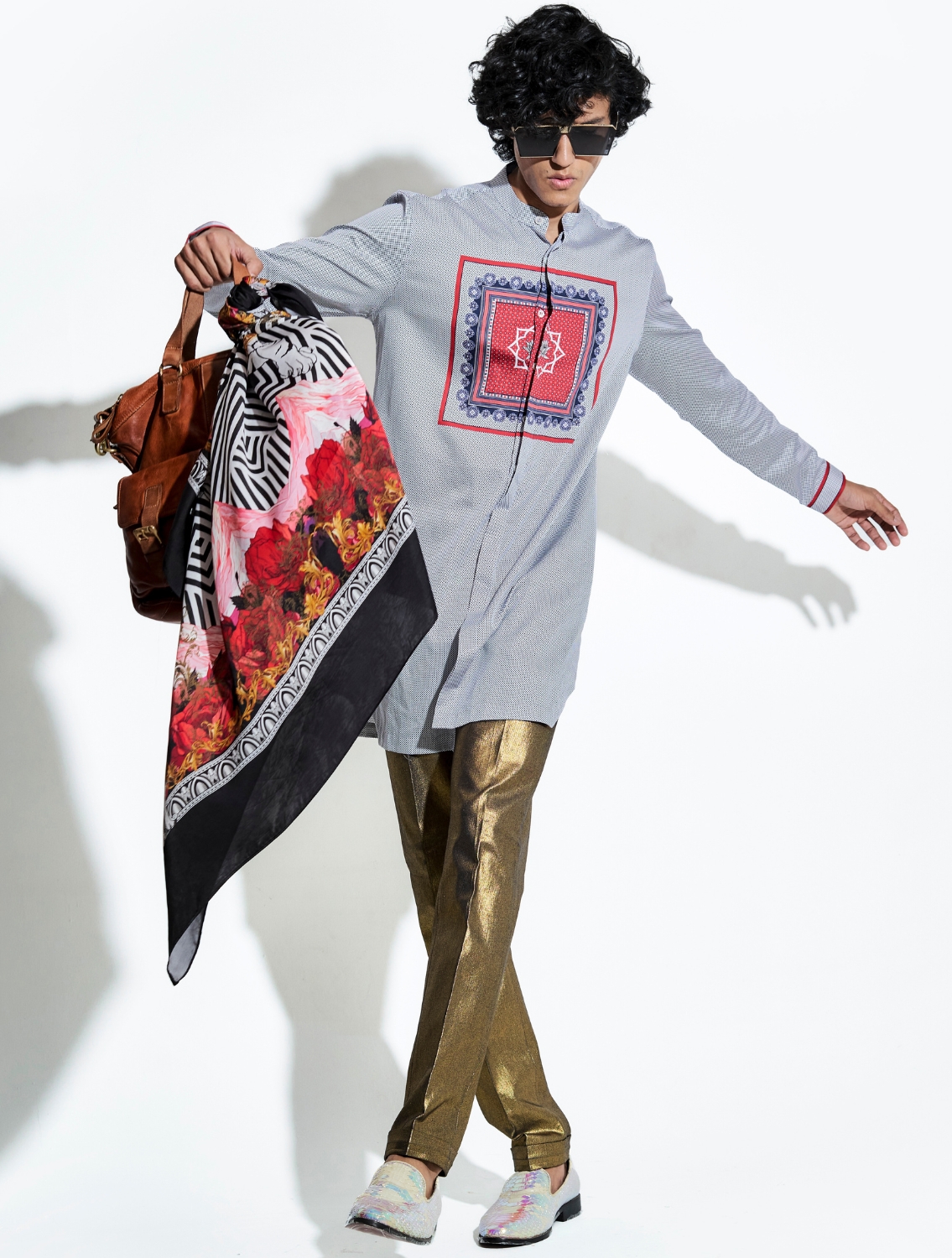 Lots Printed Satin Shirt