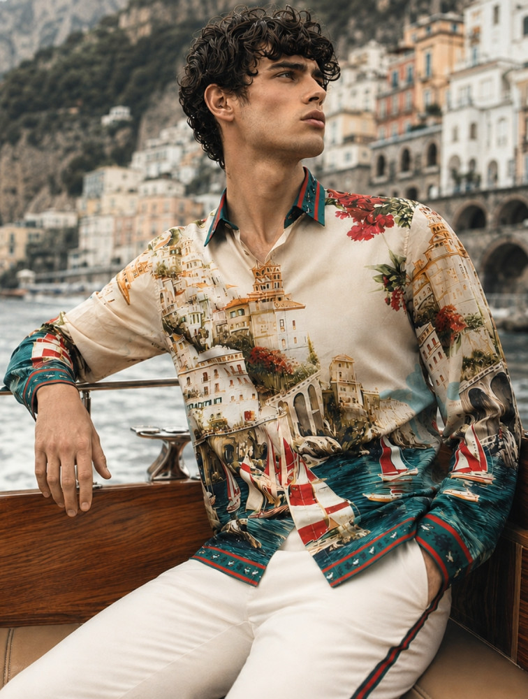 Image of Positano Printed Resort Shirt