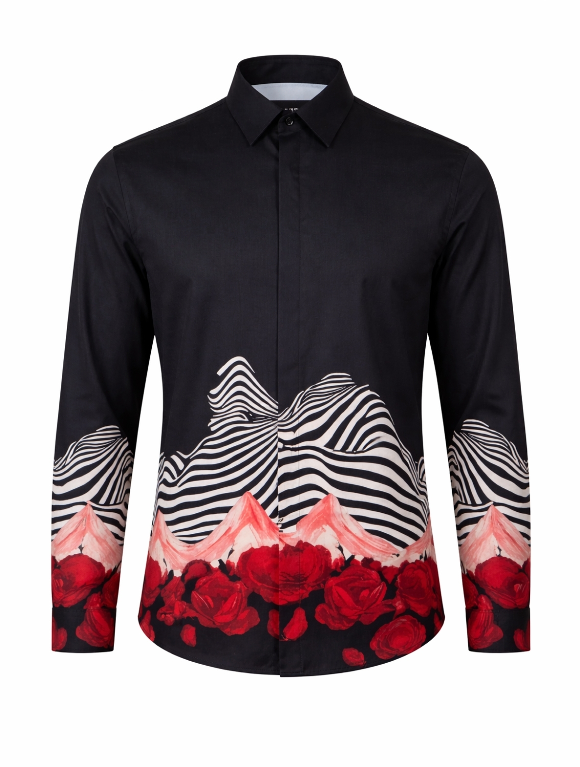 Black Wave Printed Shirt