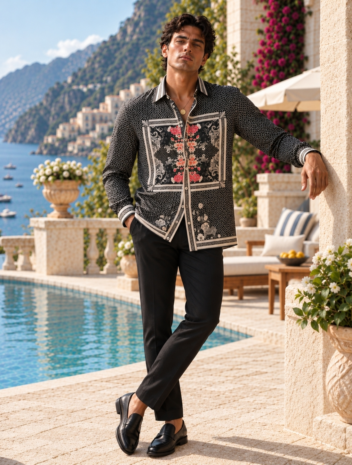Arnaut Black Printed Shirt