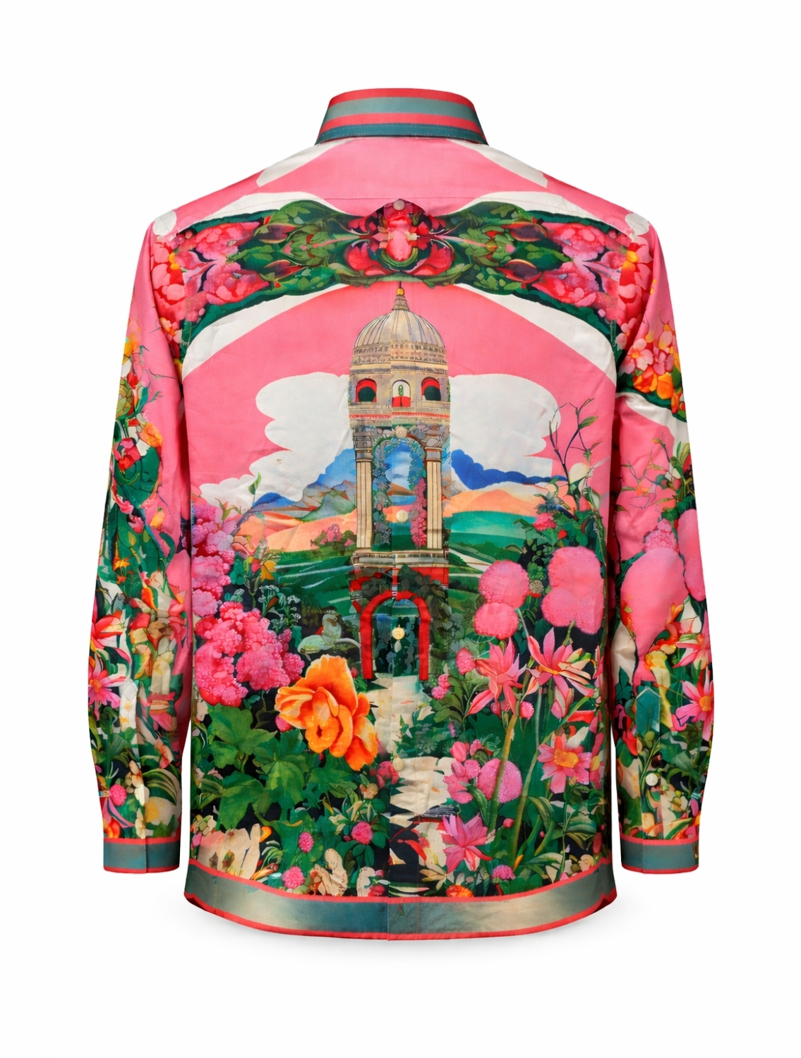 Minaret Peach Printed Shirt
