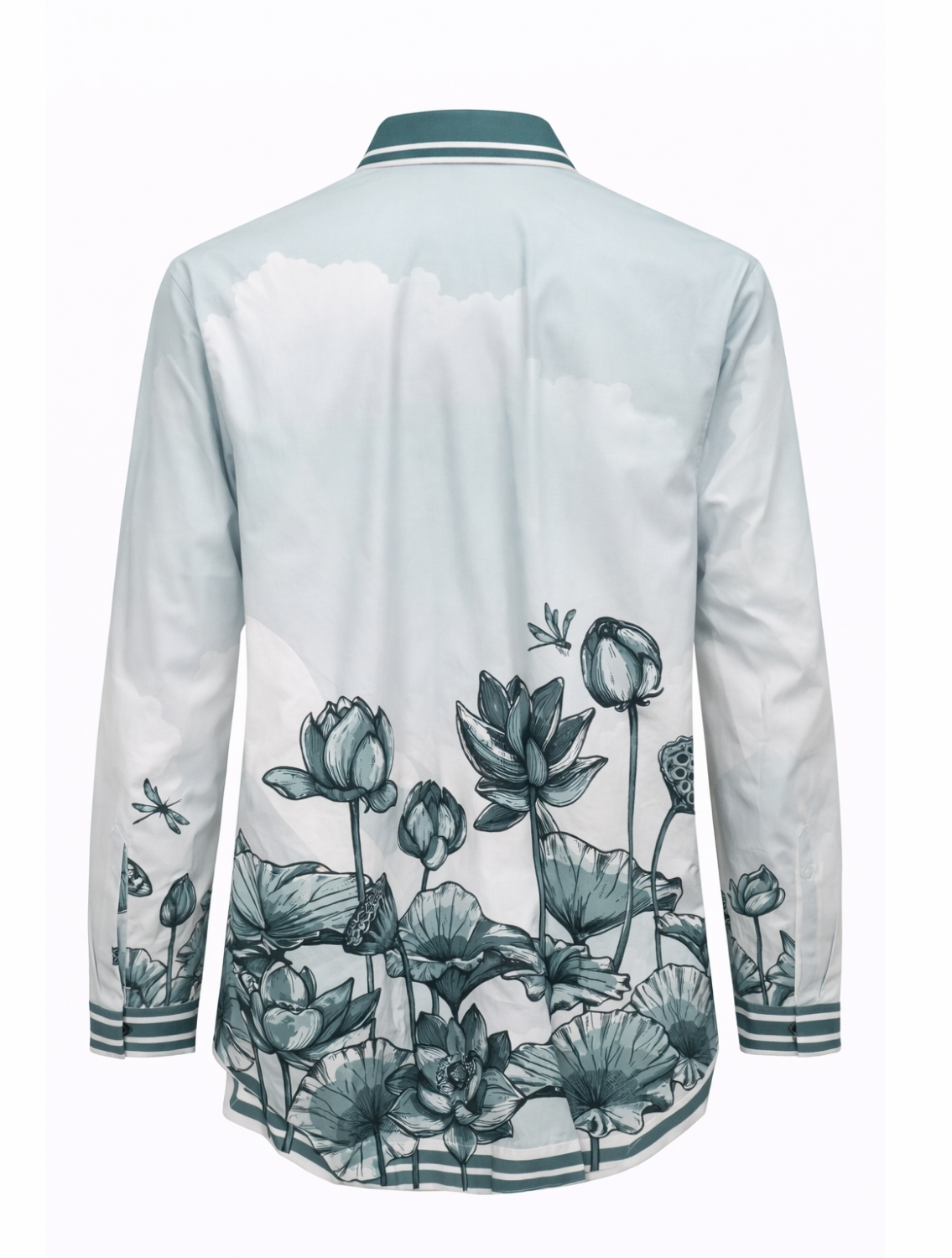 Lotus Blume Grey Printed Shirt