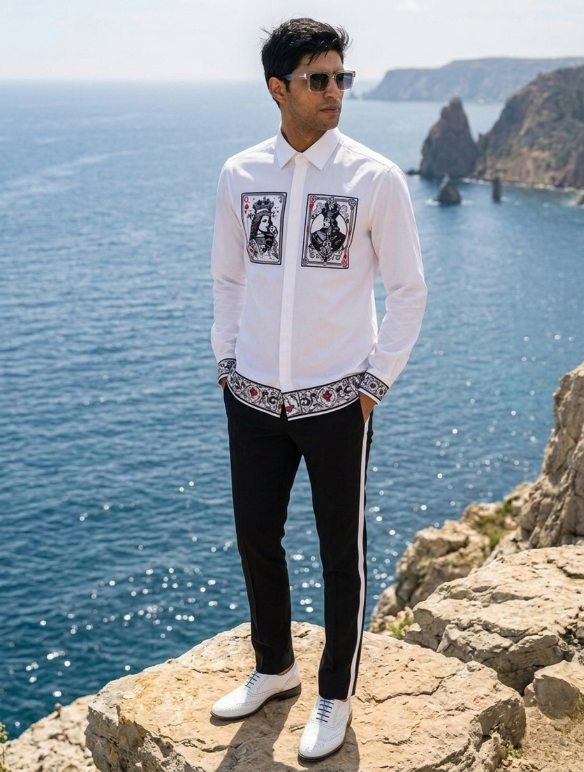 Taash Black Printed Shirt