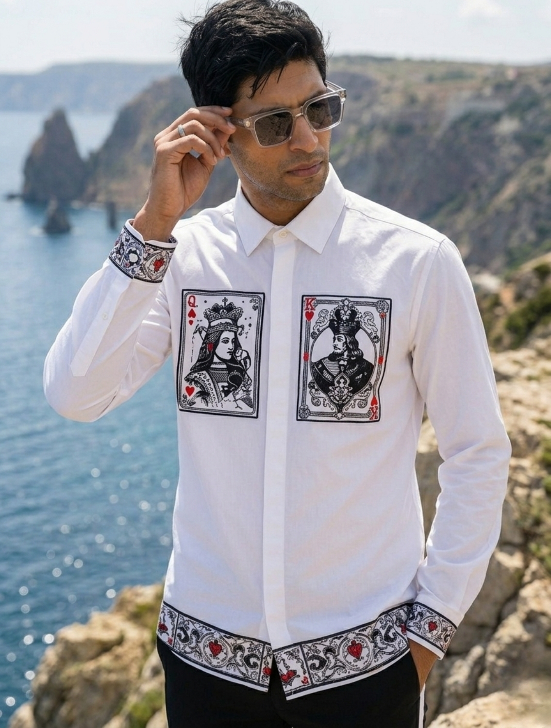 Taash Black Printed Shirt