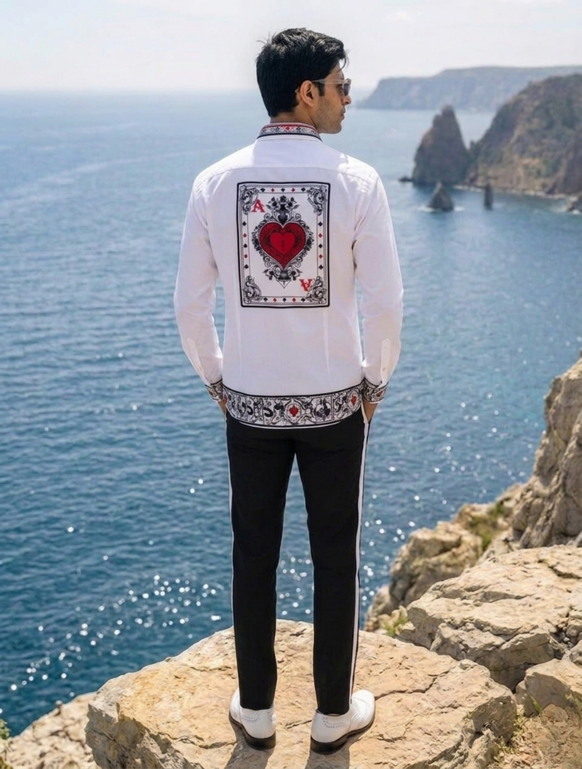 Taash Black Printed Shirt