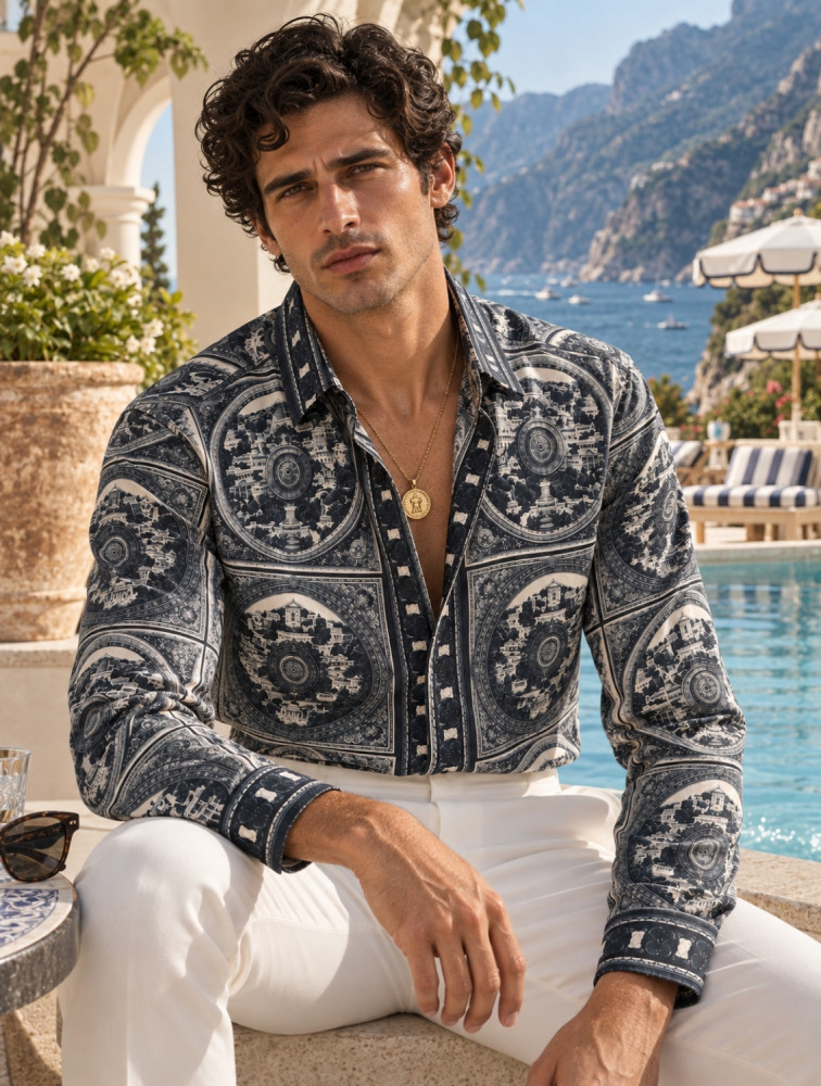 Image of Alekh Nautical Printed Shirt