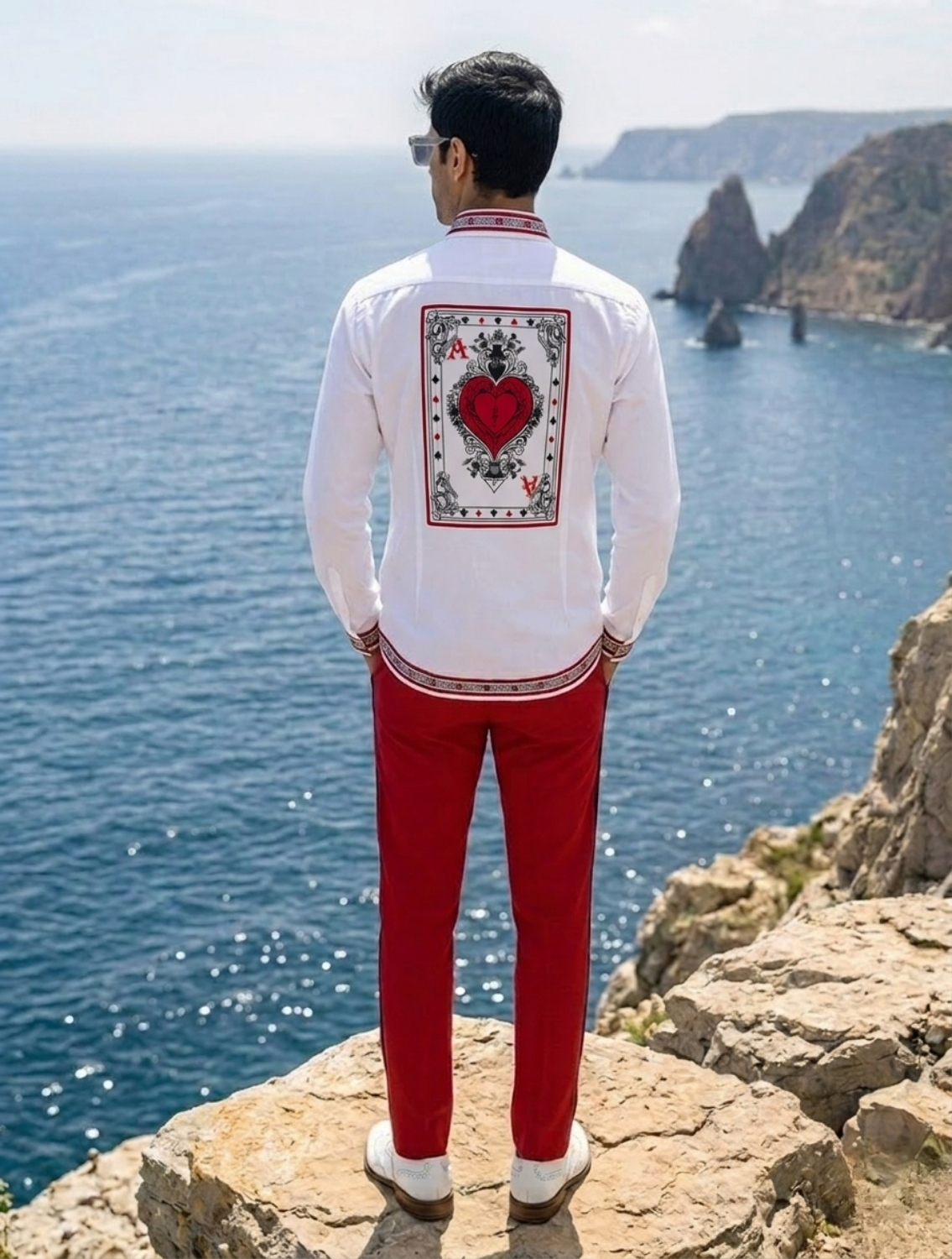 Taash White Printed Shirt