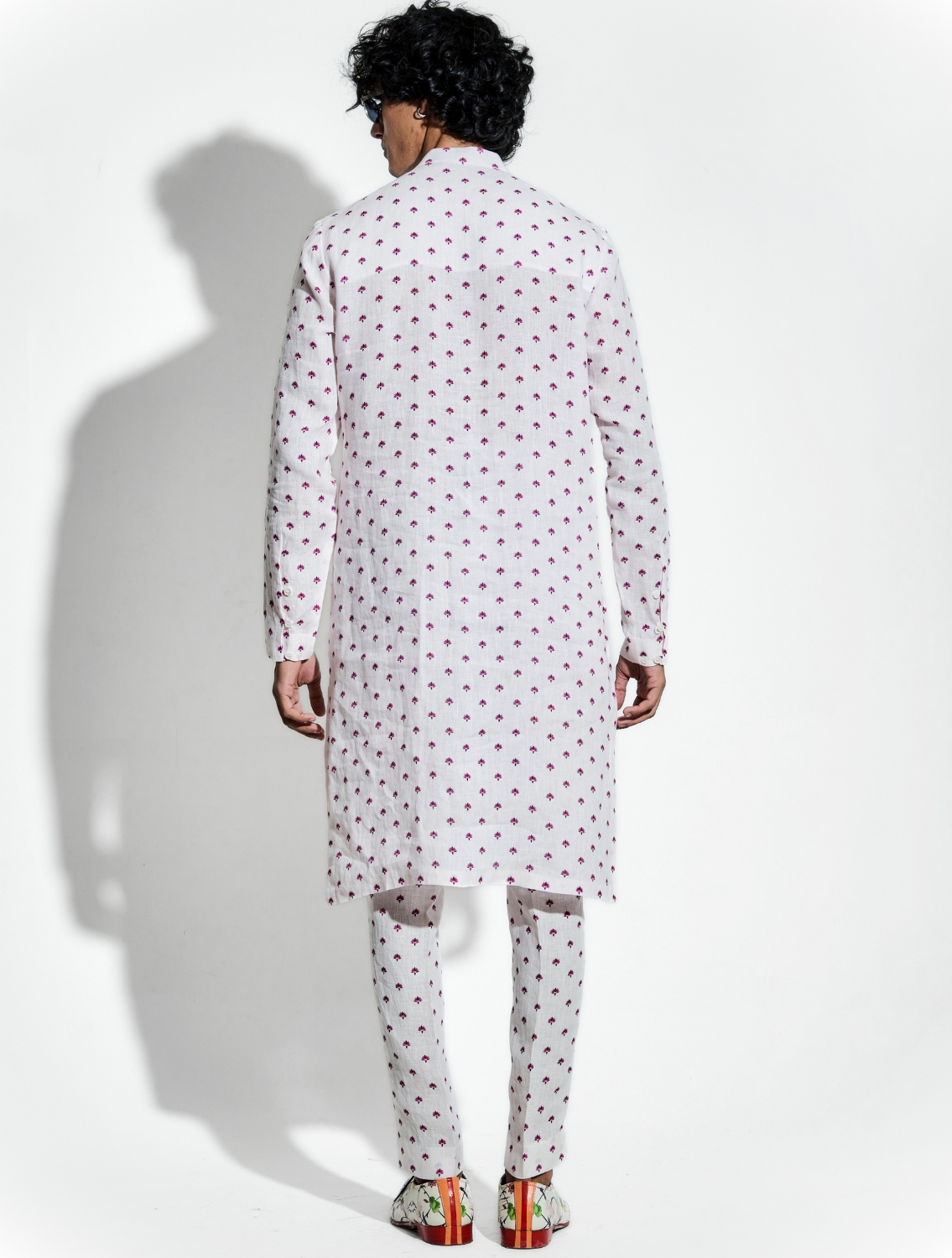 Pink Buta Linen Coord Set