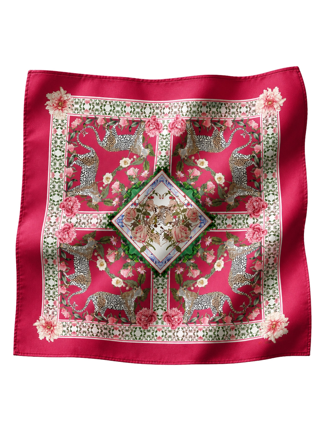 Pink Leopard Pocketsquare