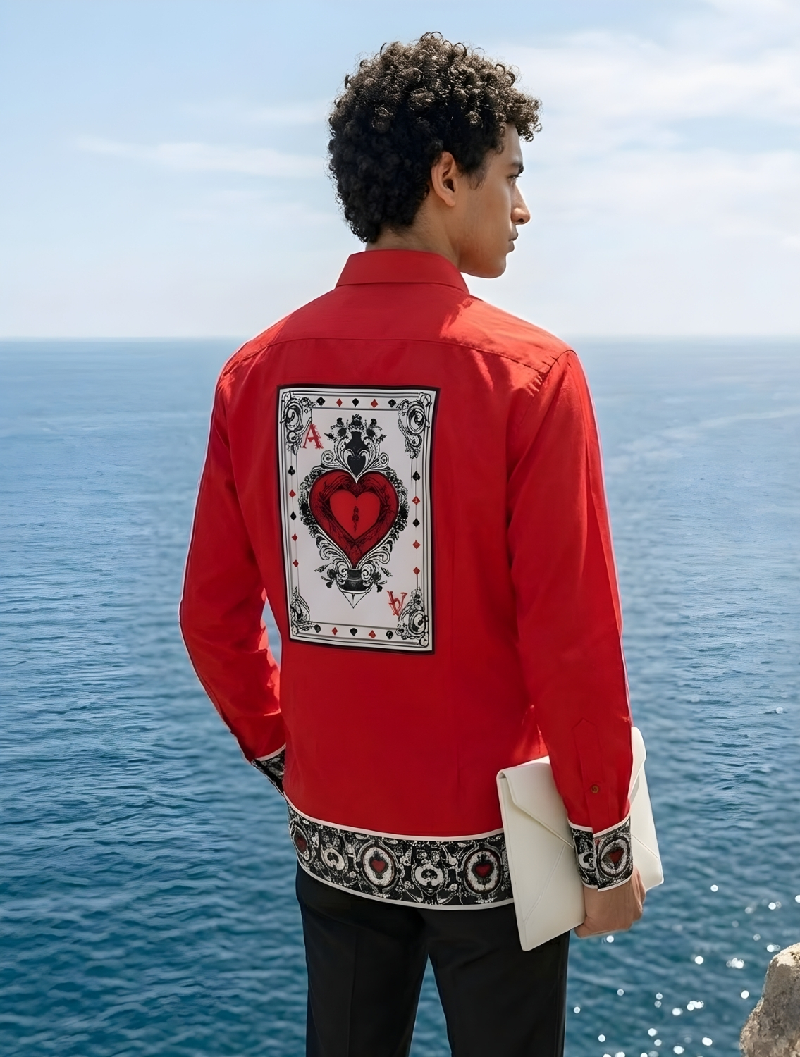 Red Taash Printed Shirt