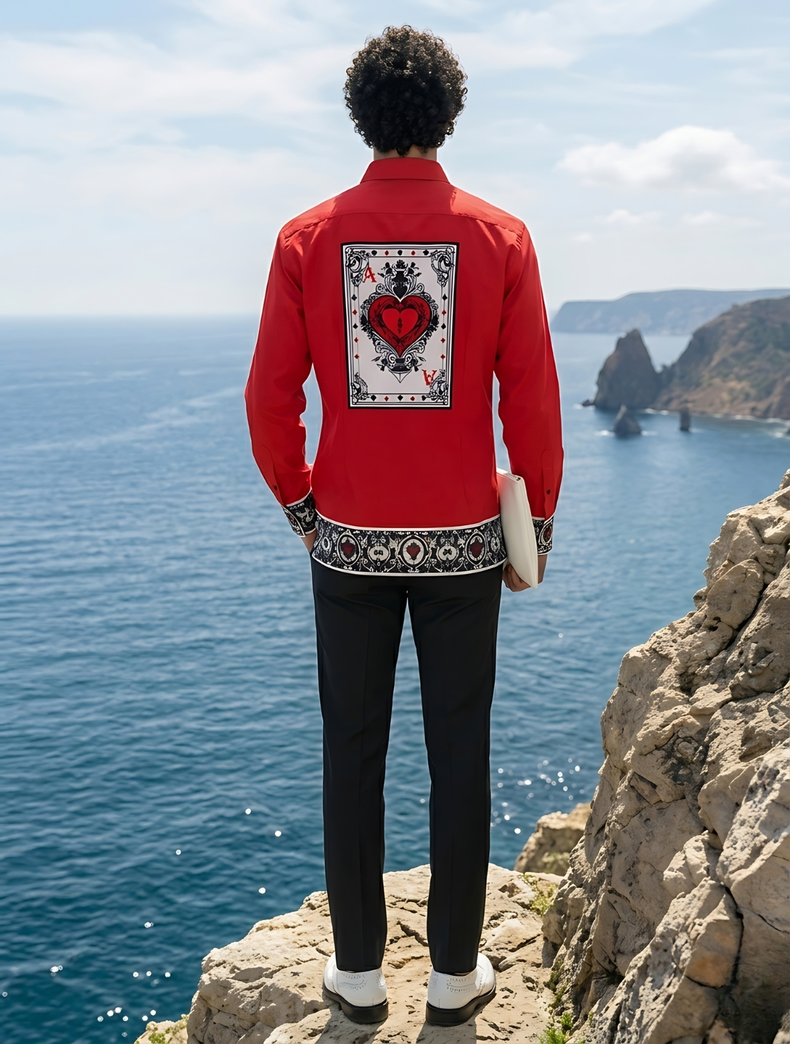 Red Taash Printed Shirt