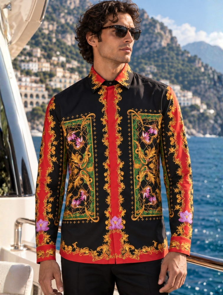 Image of Zenon Baroque Printed Shirt