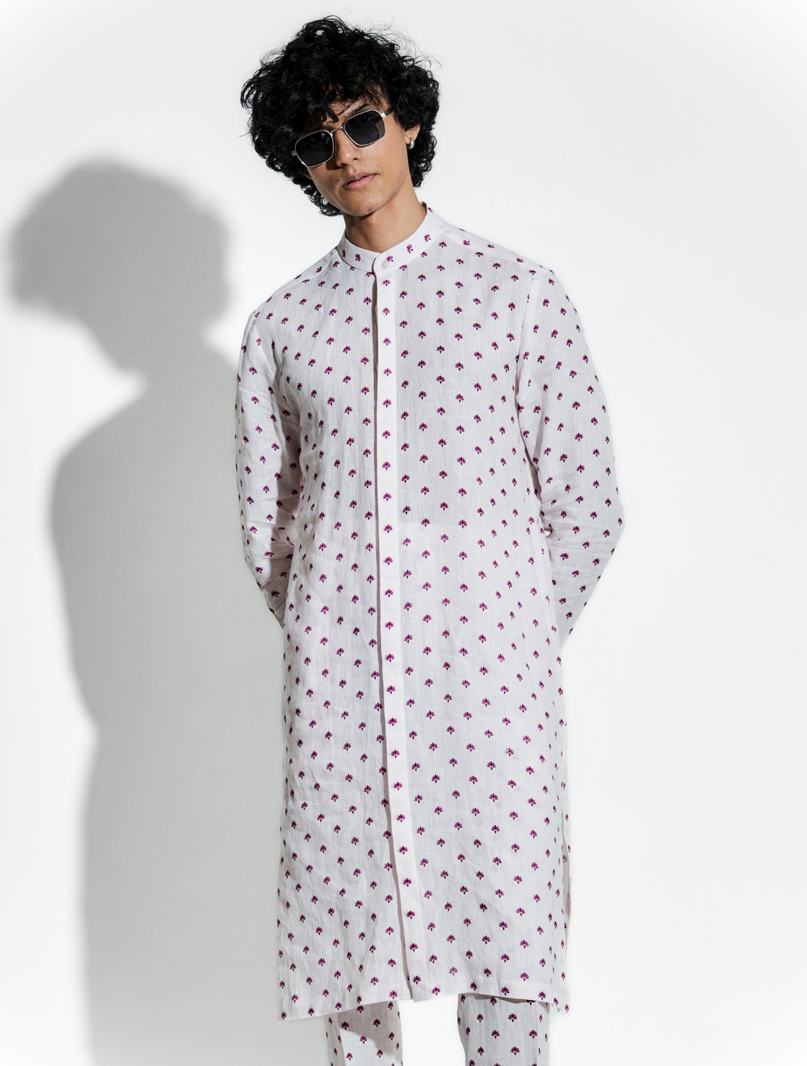 Pink Buta Lotus Coord Set