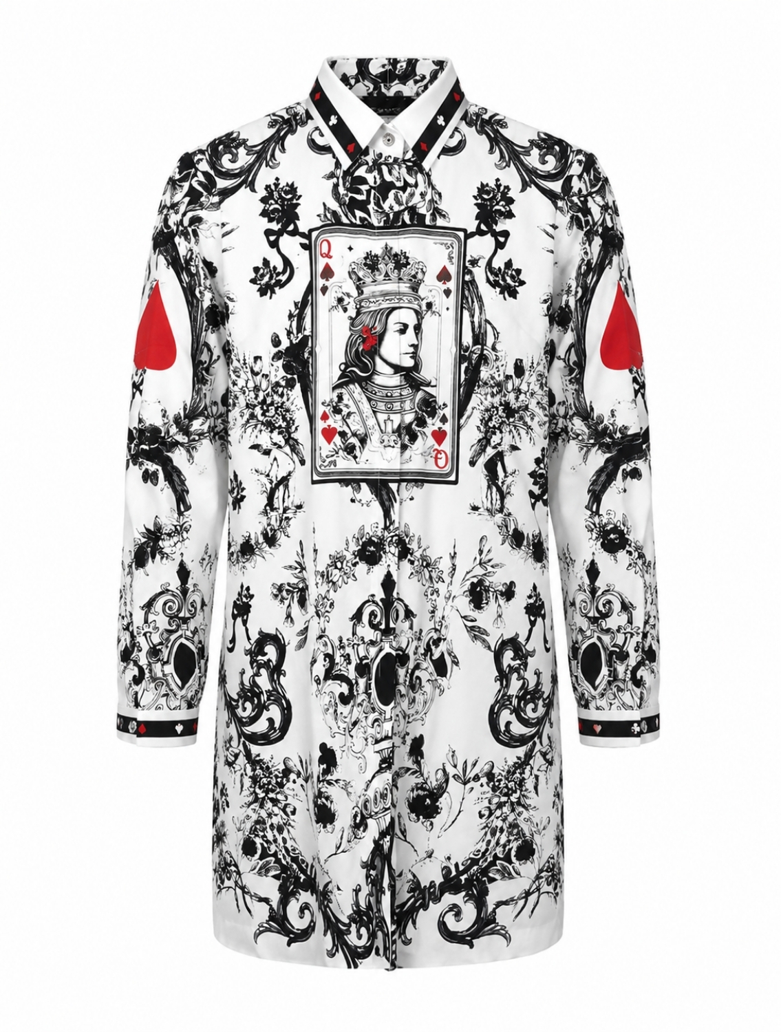 Rainha White Engineered Printed Kurta