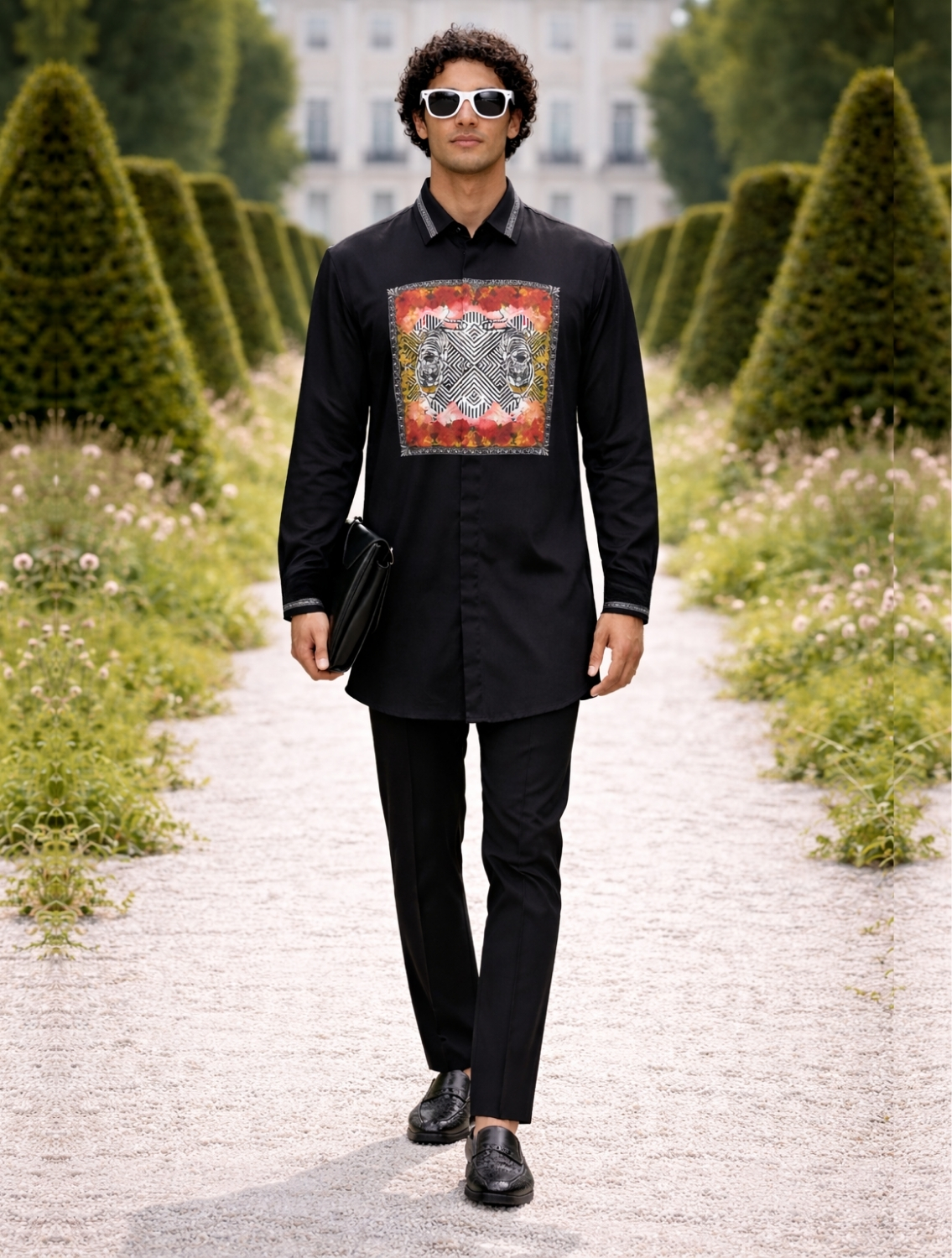 Dual Tiger Centre Print Shirt