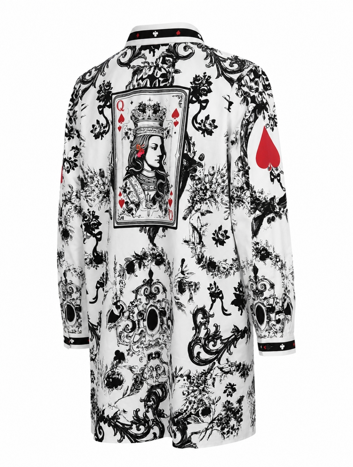 Rainha White Engineered Printed Kurta