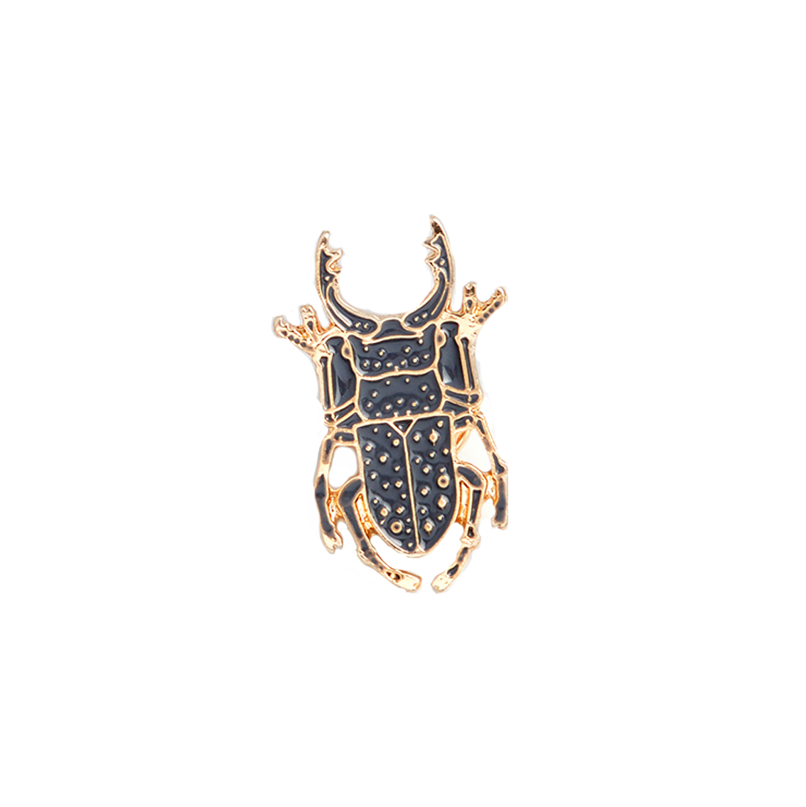 Black Scarab Insect Brooch